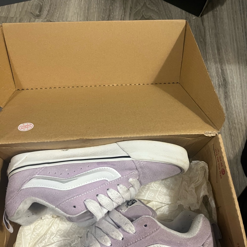 Vans Purple and White Knu Skool
